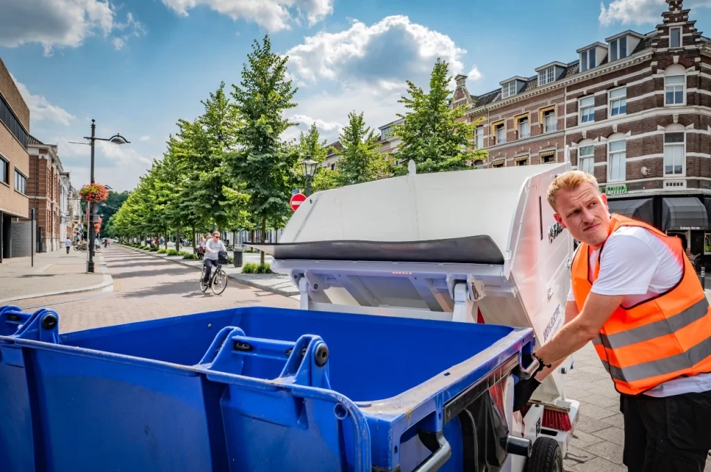 Vélo cargo professionnel pour la collecte de déchets