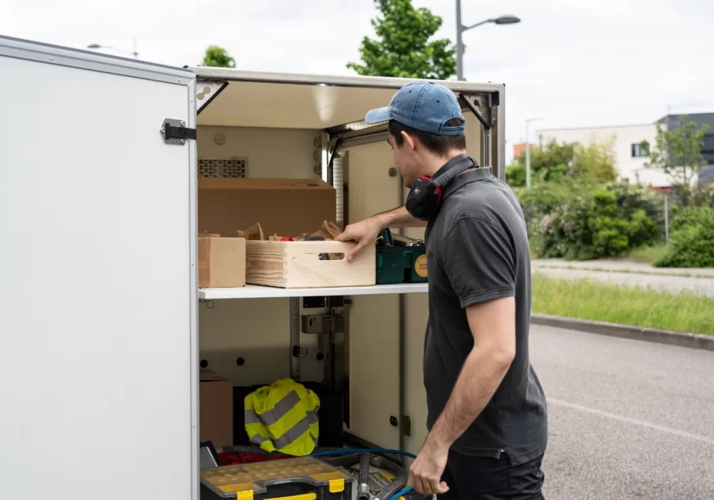 Le vélo cargo pro box pour les déplacement des artisans en hypercentre