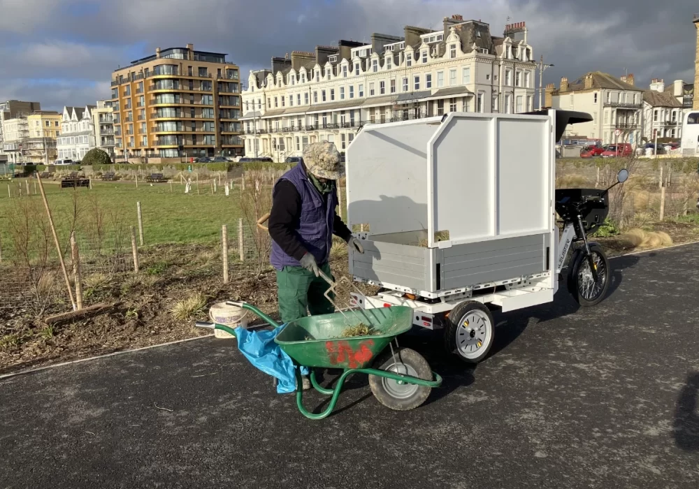 Vélo cargo entretien espaces verts